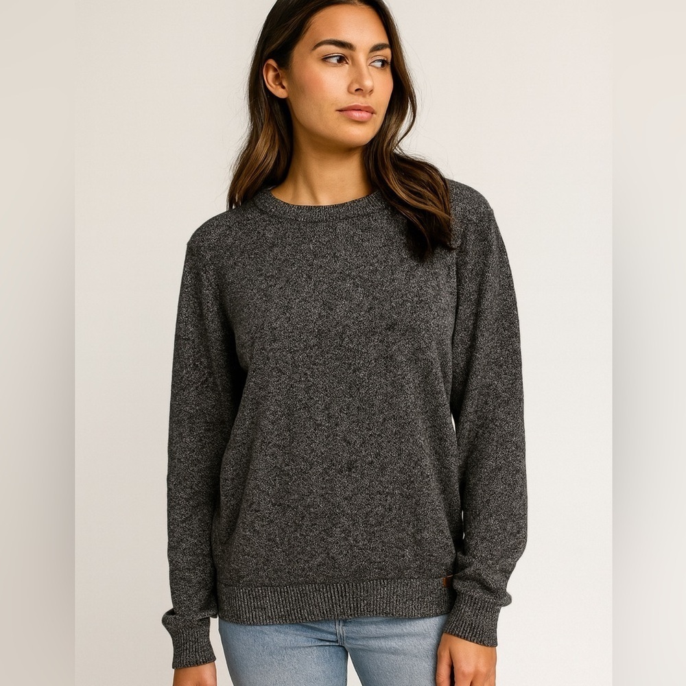 Roots heathered black knit sweater M